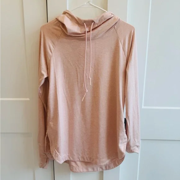 Athleta Tech Long Sleeve Hoodie in Blush Size M - Picture 1 of 8